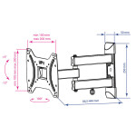 Кронштейн для телевизора Kromax Dix-22 black