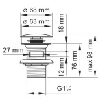 Комплектующие WasserKraft Push-up A024 хром