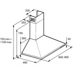 Каминная вытяжка Delonghi KD-LN90 XA