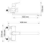 Смеситель для ванны WasserKraft Lippe 4502L хром