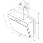 Каминная вытяжка Indesit IHVP 6.4 LL K