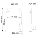 Смеситель для кухонной мойки WasserKraft Alz 28807 хром