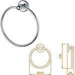 Bagno Associati Кольцо для полотенца, хром Shire SH21351