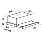 Встраиваемая вытяжка MBS Aralia 260 black