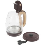 Чайник электрический Delta DL-1203 коричневый/бежевый