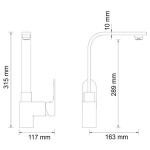 Смеситель для кухонной мойки WasserKraft Dinkel 5807 хром