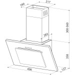 Каминная вытяжка Lex Mini 500 black