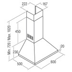 Каминная вытяжка Cata Omega 600 X/L