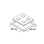Встраиваемая газовая варочная панель Oasis P-GI (F)