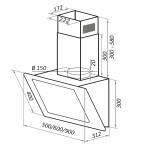 Каминная вытяжка Maunfeld Jantar Push 60 черный