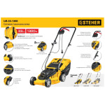 Газонокосилка электрическая STEHER LM-33-1300
