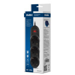 Сетевой фильтр Sven SF-03L 1,8м 3розетки (SV-015022) черный