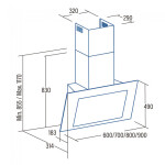 Каминная вытяжка Cata Thalassa 600 XGWH/F