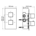 Смеситель для ванны и душа WasserKraft Alme 1544 Thermo