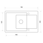 Кухонная мойка Zigmund & Shtain Rechteck 780.490 каменная соль