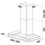 Каминная вытяжка Falmec Lilium 60 ceramica rosso (600)