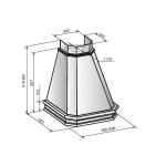 Каминная вытяжка Elikor Пергола 60П-650-П3Л бежевый/дуб неокрашенный