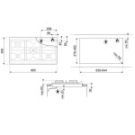 Встраиваемая газовая варочная панель Smeg SRV896POGH