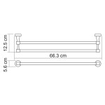 Держатель полотенец штанга двойная WasserKraft Isen K-4040