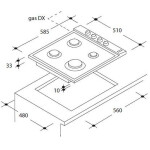 Встраиваемая газовая варочная панель Candy CHG6BRX