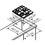 Встраиваемая газовая варочная панель Monsher MHG 43 BG