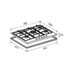 Встраиваемая газовая варочная панель Zigmund & Shtain GN 208.71 X