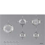 Встраиваемая газовая варочная панель Smeg PXL675L