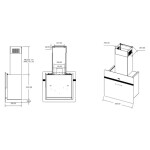 Каминная вытяжка Korting KHC 69131 GCN