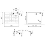 Встраиваемая газовая варочная панель Smeg PX164L