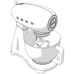 Миксер Smeg SMF02BLEU