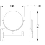 Зеркало Timo Nelson 150076/00 chrome
