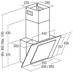 Каминная вытяжка Cata Ceres 900 XGWH