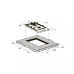 Встраиваемая газовая варочная панель Zugel ZGH291W