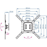 Кронштейн для телевизора Kromax Dix 16 черный