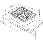 Встраиваемая газовая варочная панель Darina 1T1 BGM 341 11 X