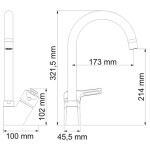 Смеситель для кухонной мойки WasserKraft Ruhr 24407 хром