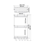Полка металлическая прямая тройная WasserKraft K-1433