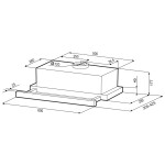 Встраиваемая вытяжка Krona Kamilla 2M 600 Glass Black