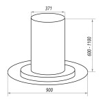 Островная вытяжка Maunfeld Berta 90 нержавеющая сталь/прозрачное стекло