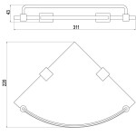 Полка стеклянная Timo Selene 10073/00 chrome
