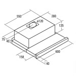 Встраиваемая вытяжка Cata TF 5260 X/L
