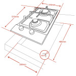 Встраиваемая газовая варочная панель Ginzzu HCG-217