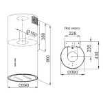 Каминная вытяжка Weissgauff Pipe 900 BL