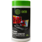 Влажные салфетки для экранов и оптики Cactus CS-T1001