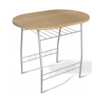 Стол Sheffilton SHT-T10 дуб беленый/серебро