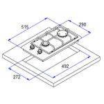 Встраиваемая газовая варочная панель Weissgauff HG 320 XB