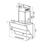 Каминная вытяжка Maunfeld Cascada Push 60 белый