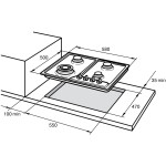 Встраиваемая газовая варочная панель Delonghi IF 46/1 ASV GU