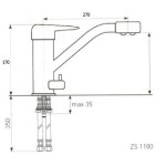 Смеситель для кухни Zigmund & Shtain ZS 1100 нержавеющая сталь