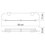 Полка стеклянная WasserKraft Berkel K-6844